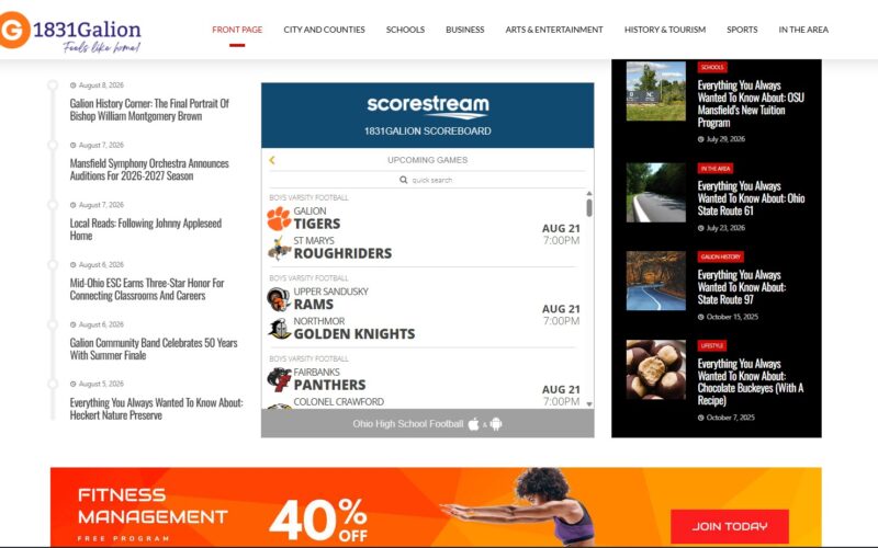 Scorestream Comes To 1831Galion