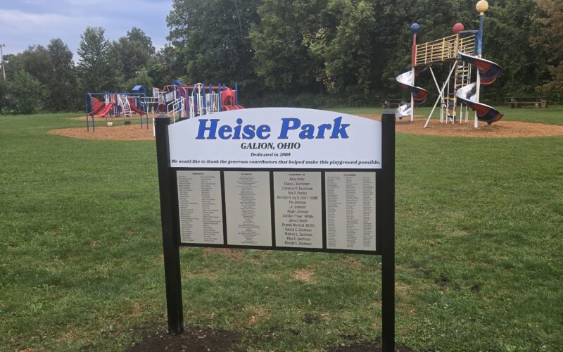 A New Sign Appears In Heise Park